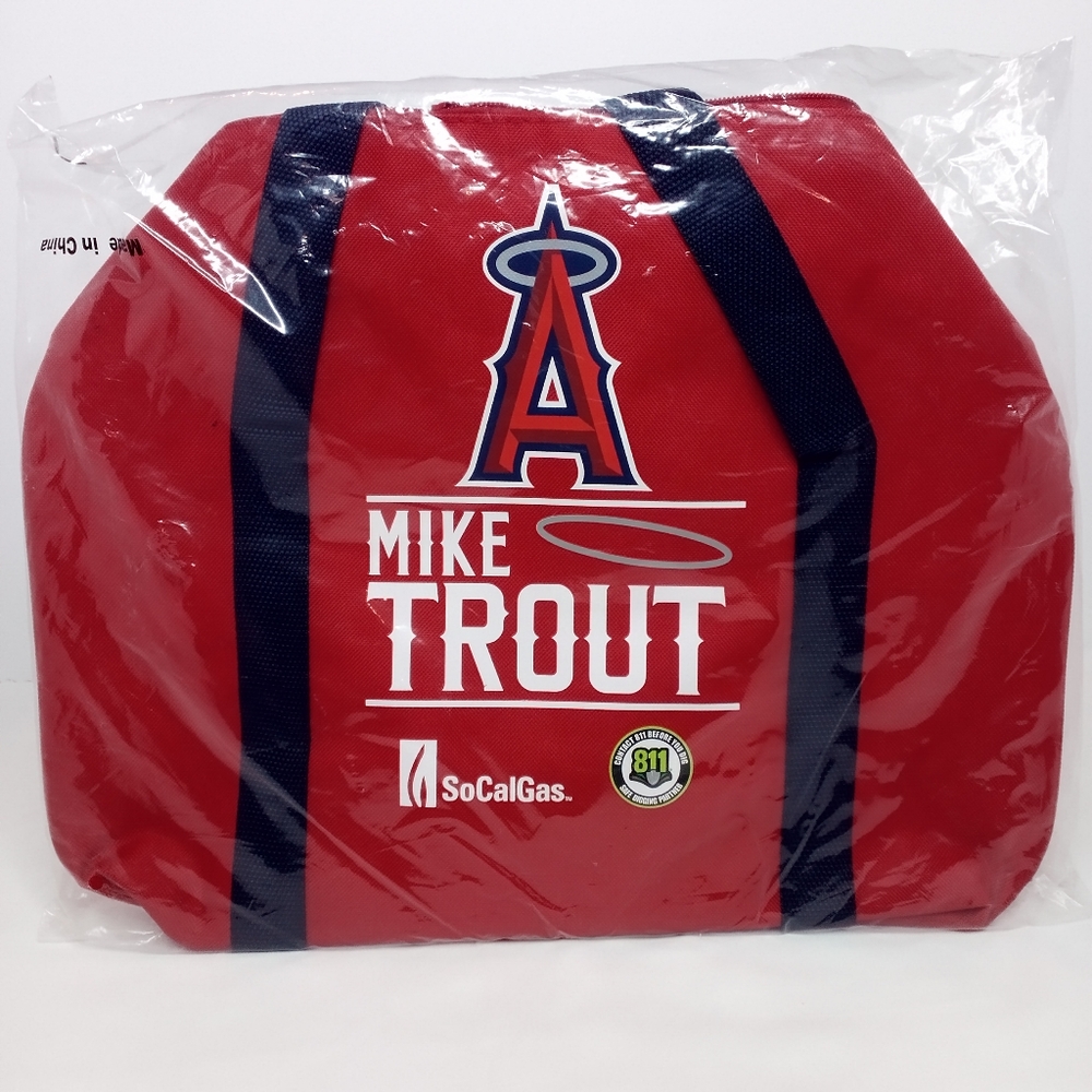 MLB Los Angeles Angeles Mike Trout Stadium Gift Duffel Bag New